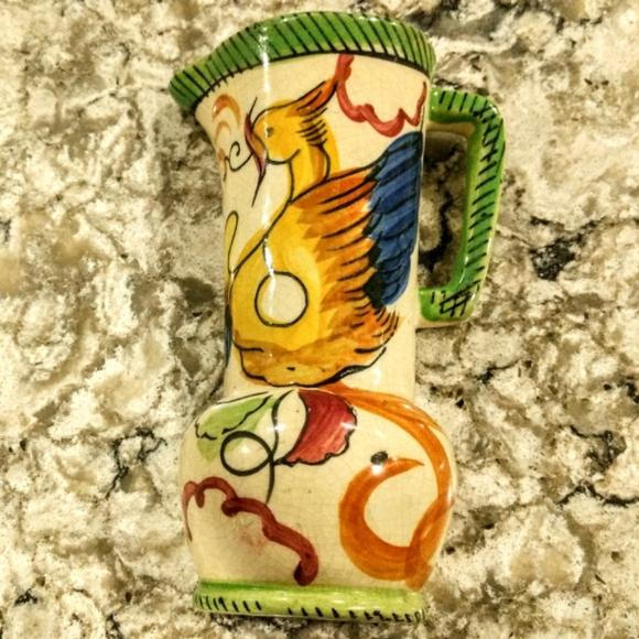 Unknown Wall Decor Vintage Hand Painted Ceramic Pitcher Wall Pocket Poshmark